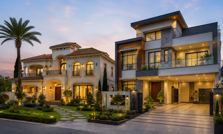 Villa and House