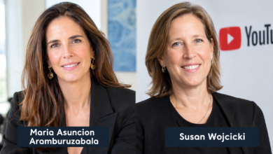 Maria Asuncion Aramburuzabala and Susan Wojcicki