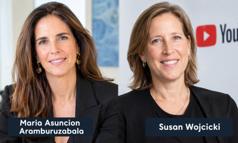 Maria Asuncion Aramburuzabala and Susan Wojcicki