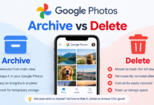 Google Photos Archive vs Delete