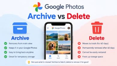 Google Photos Archive vs Delete
